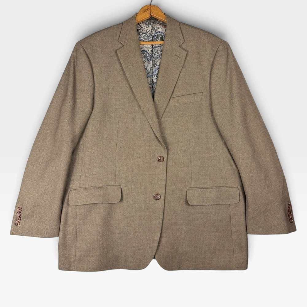 Lauren Ralph Lauren Sport Coat Blazer Mens 46R Brown Paisley Lining Excellent
